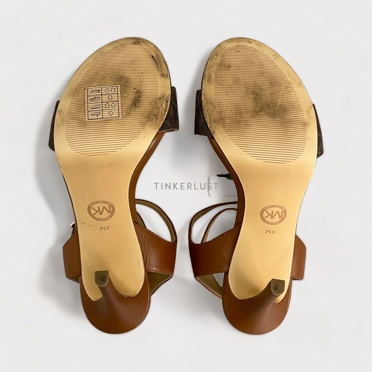 Michael Kors Parker Logo Brown GHW Sandals