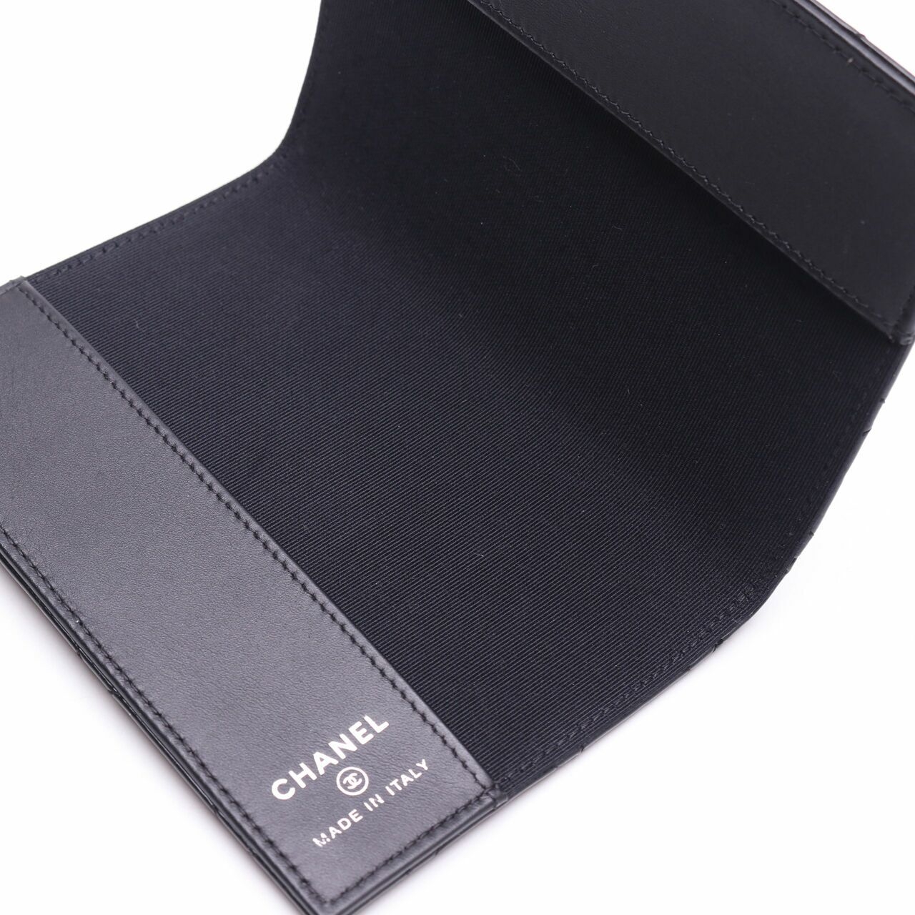 Chanel Black Patent Leather Passport Holder