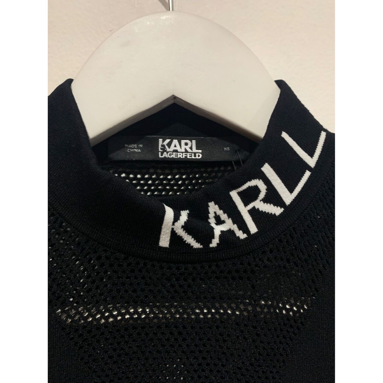 Karl Lagerfeld Pointelle Knit Top