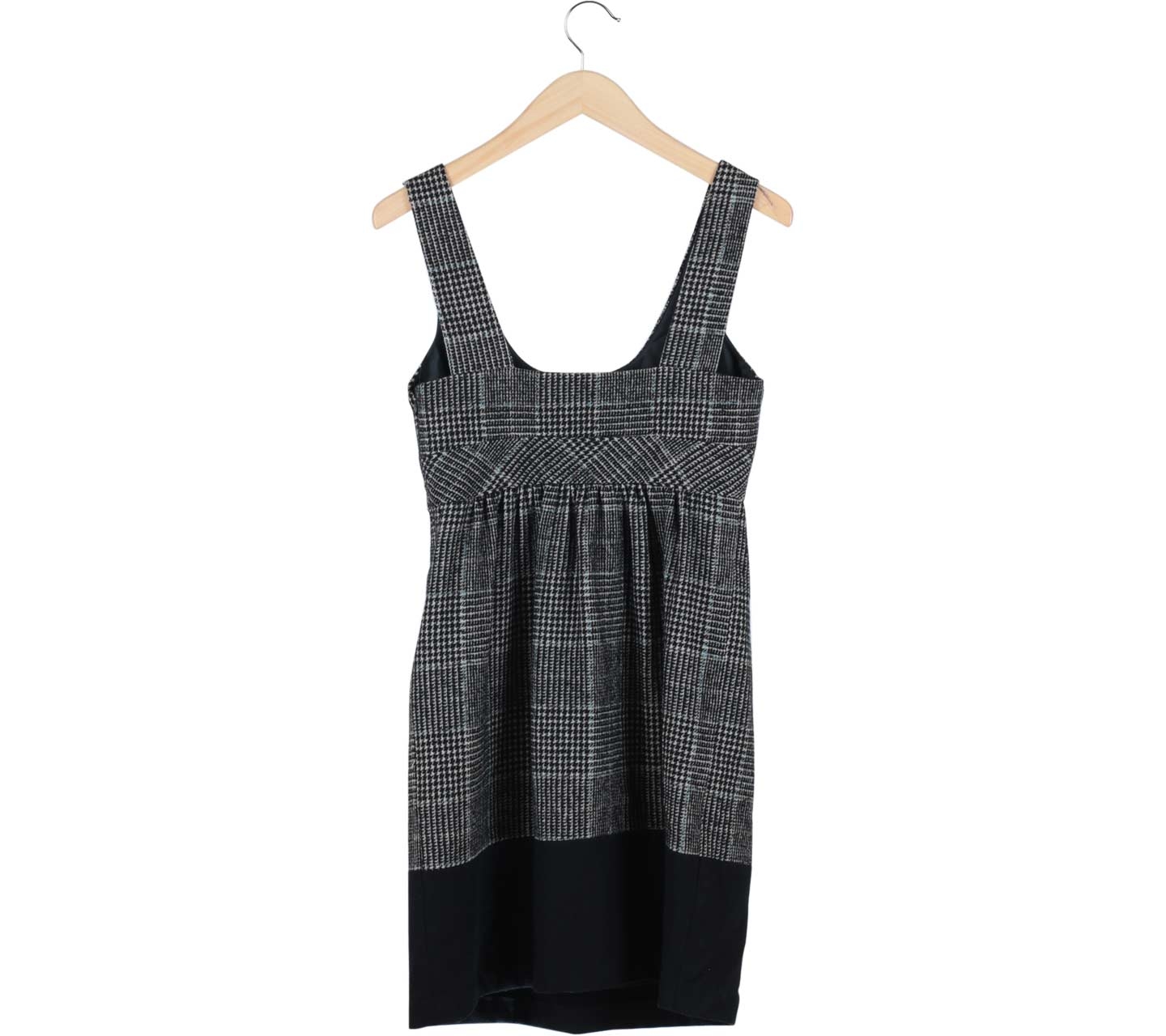 Zara Black Houndstooth Sleeveless Mini Dress