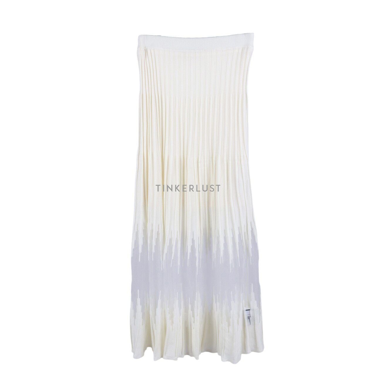 Zara Broken White Sheer Knit Skirt Maxi