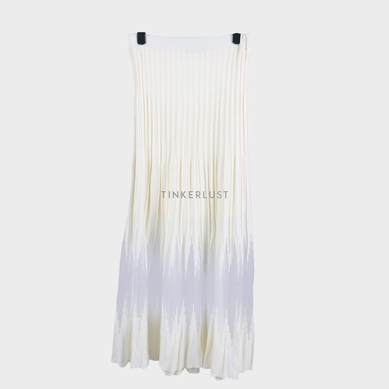 Zara Broken White Sheer Knit Skirt Maxi