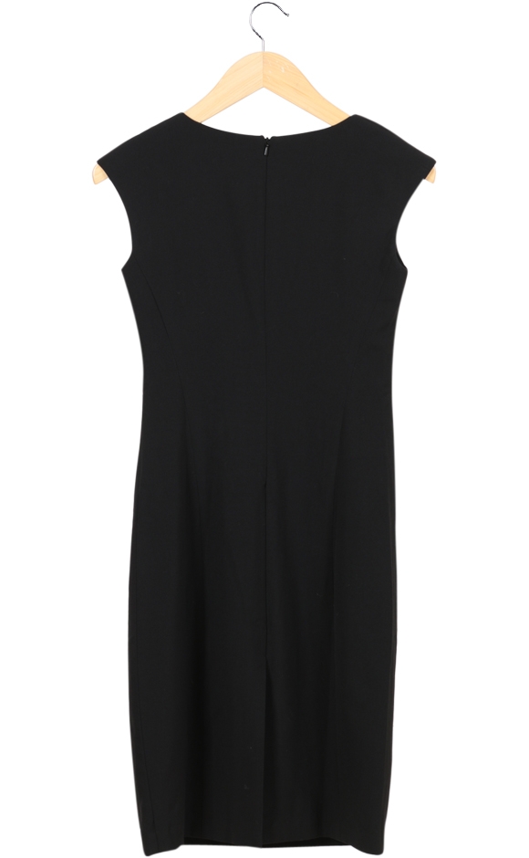 Black Beaded Sleeveless Midi Dress