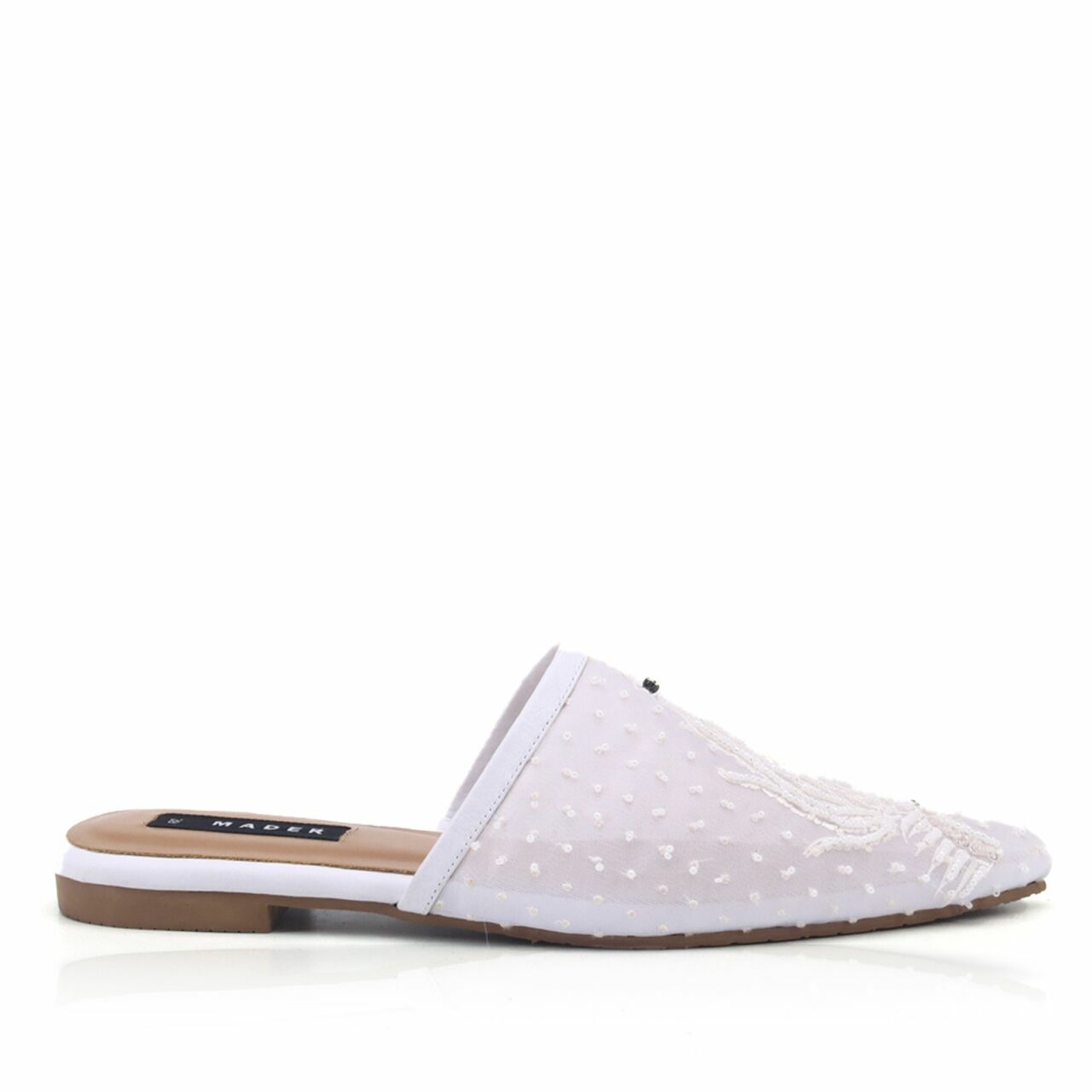 Mader White Mules Sandals