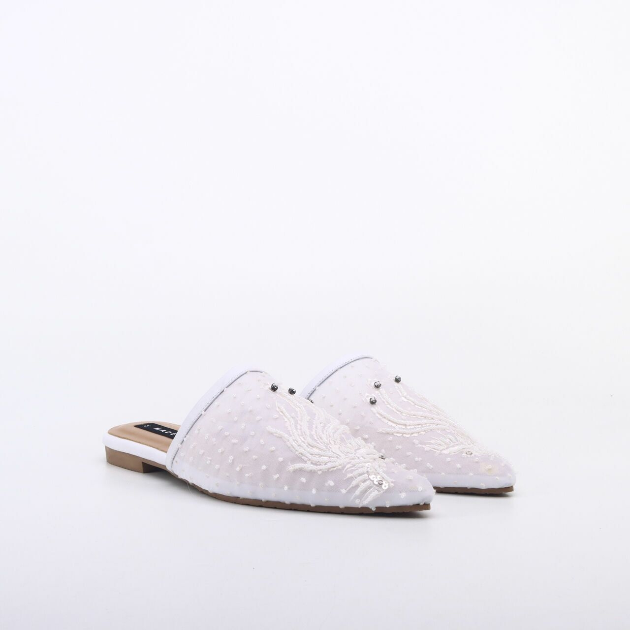 Mader White Mules Sandals
