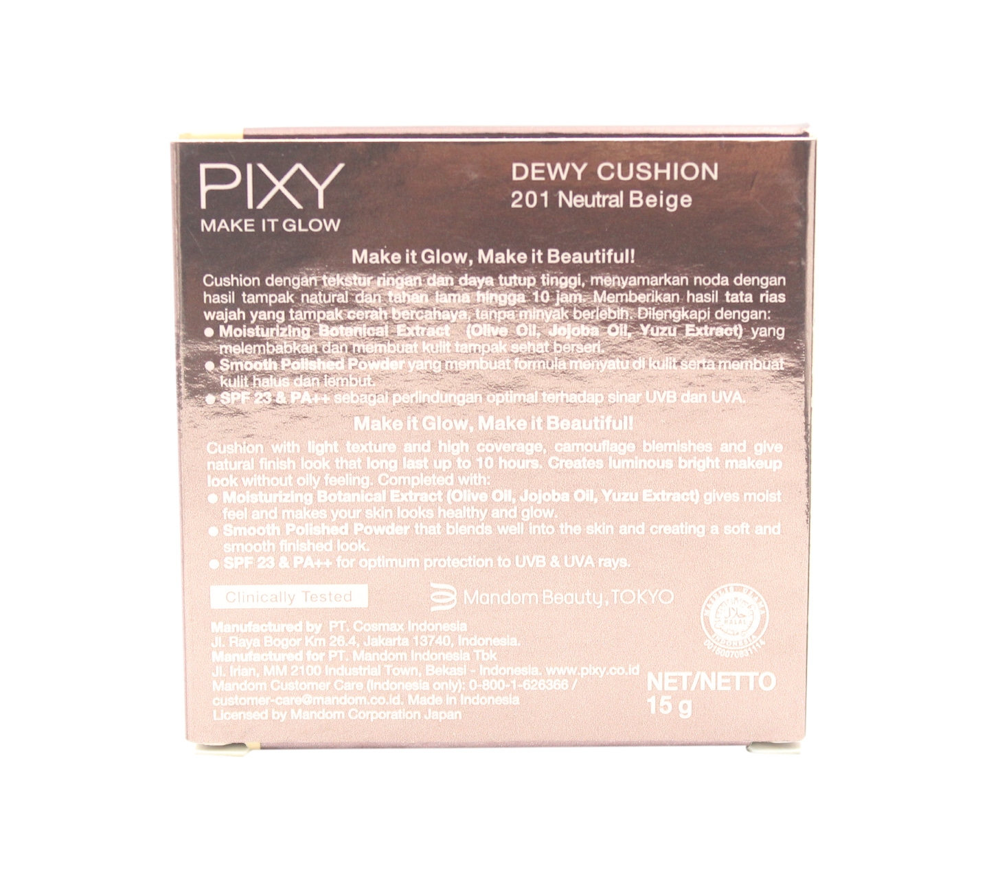 Pixy 201 Nautural Beige Dewy Cushion Make It Glow Faces