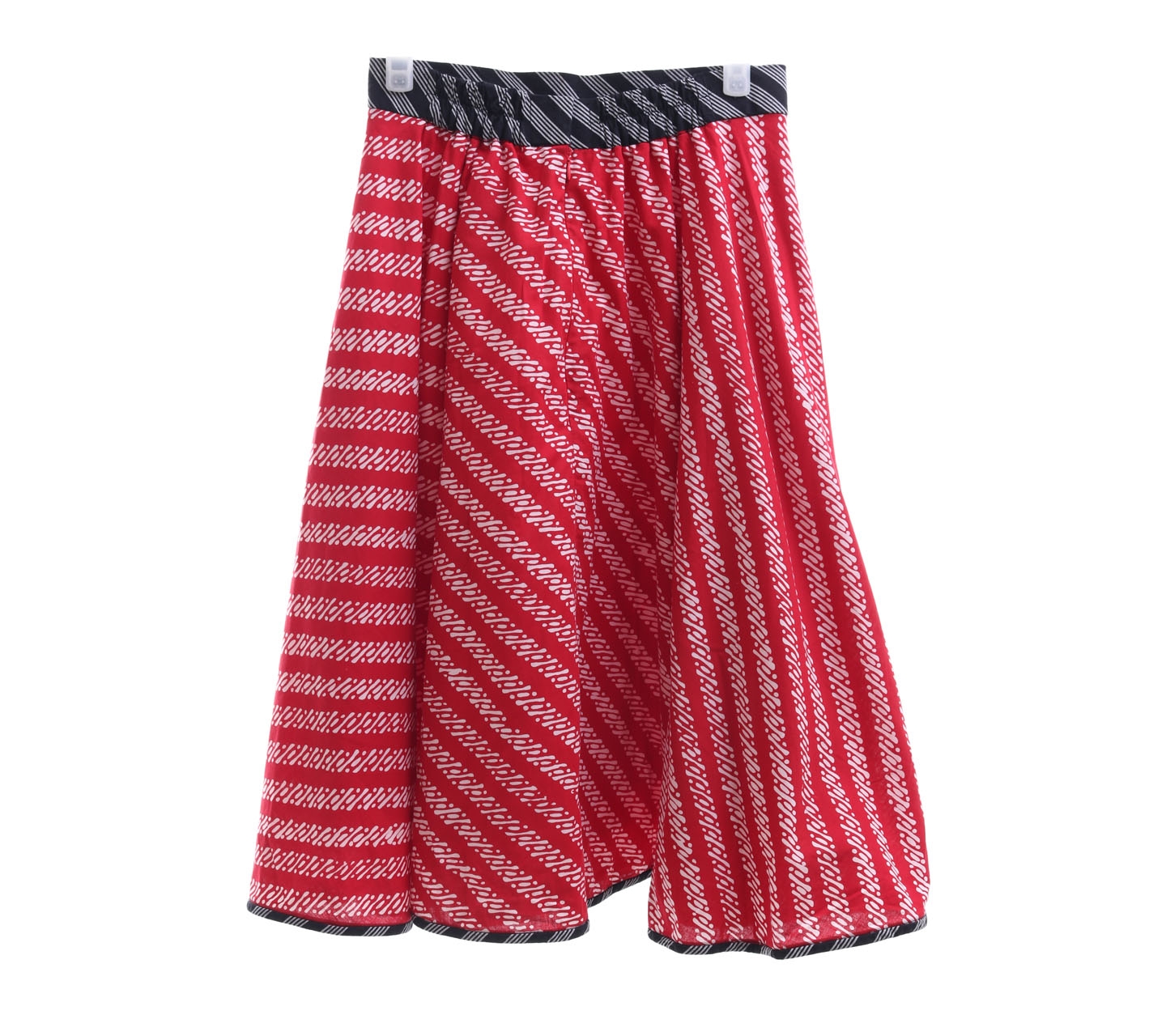 Lurik Akik Red Midi Skirt