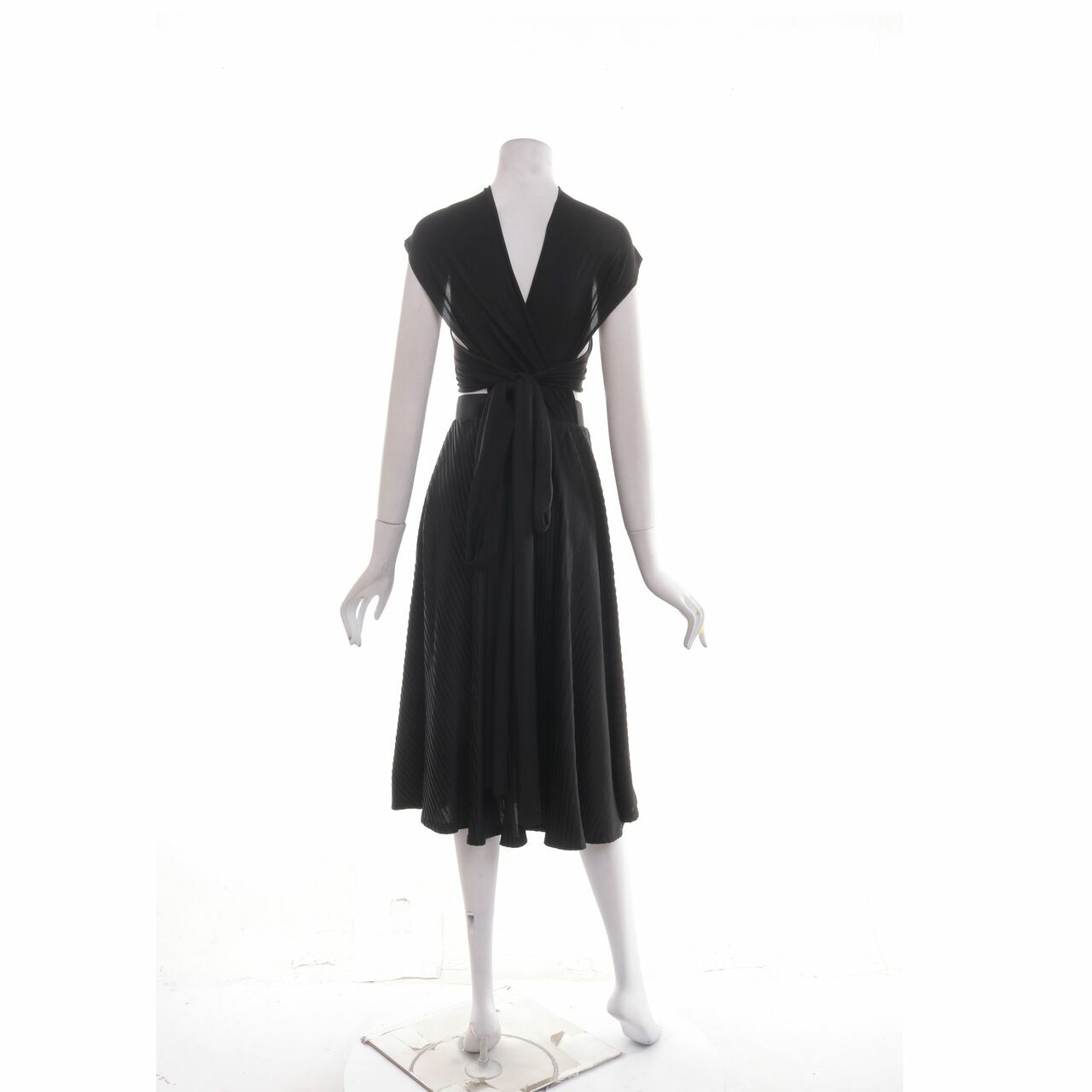 Ratel Black Pleats Overall Midi Skirt