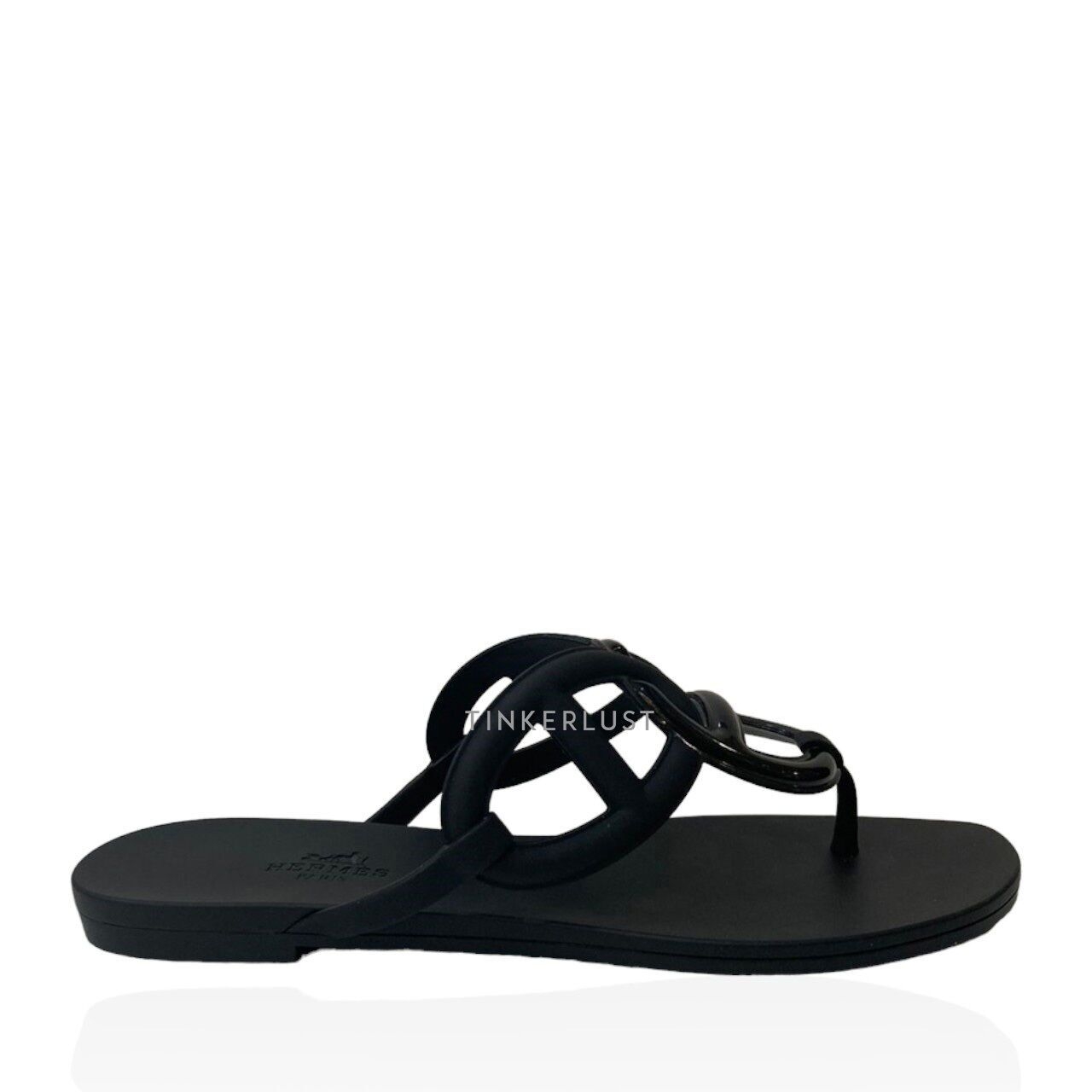 Hermes Egerie Black Sandals