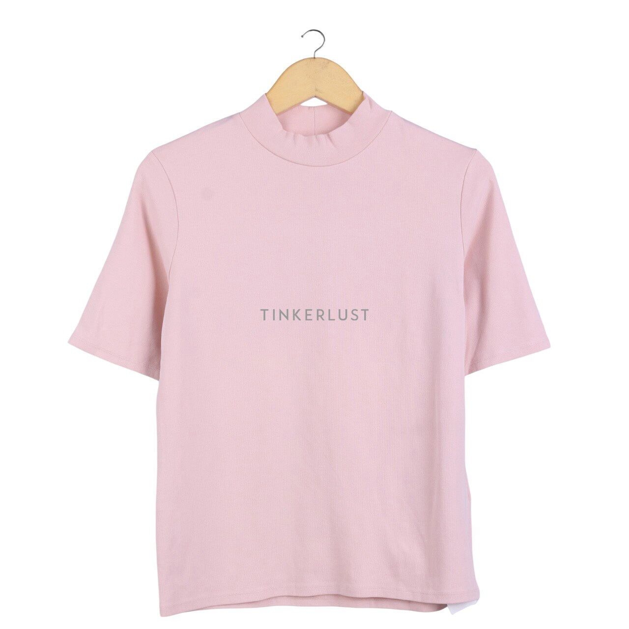UNIQLO Soft Pink Turtleneck T-Shirt