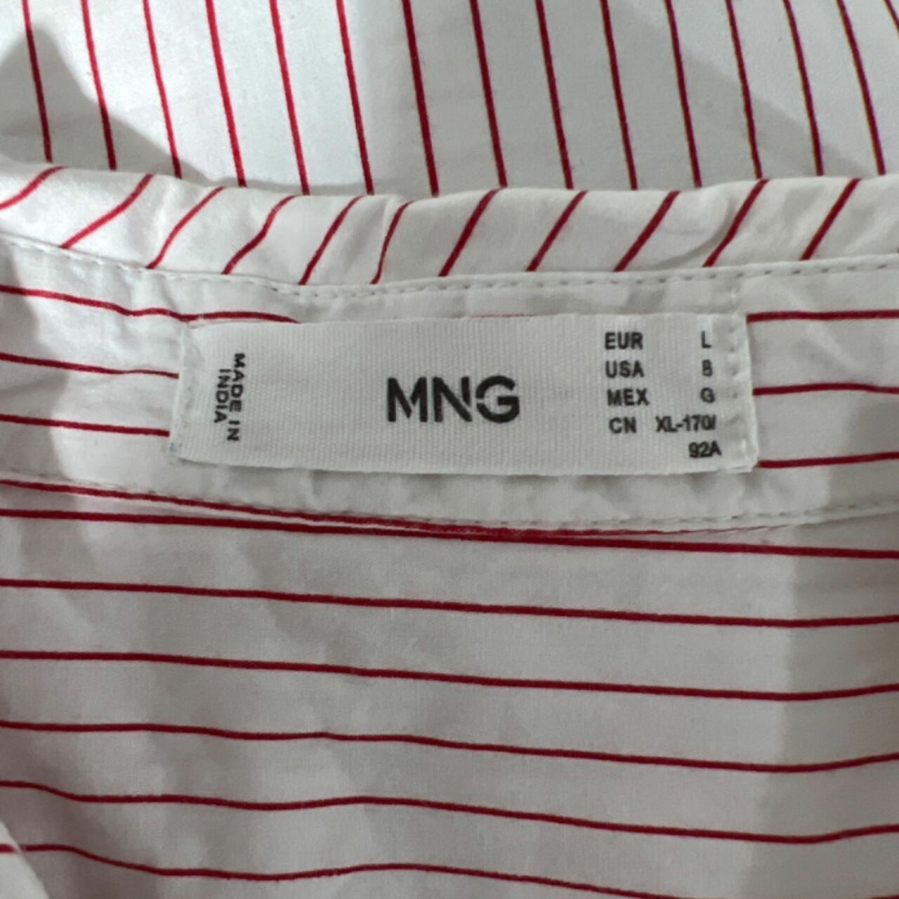 Mango Red & White Stripes Shirt