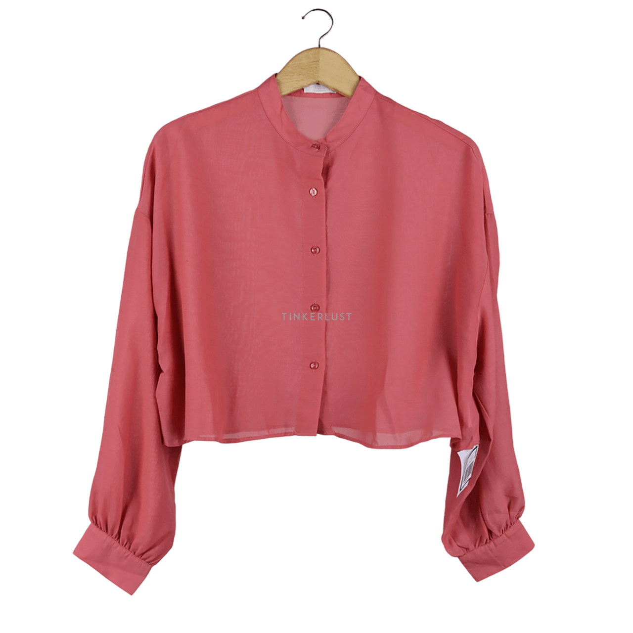 earth music & ecology Pink Cropped Coral Blouse